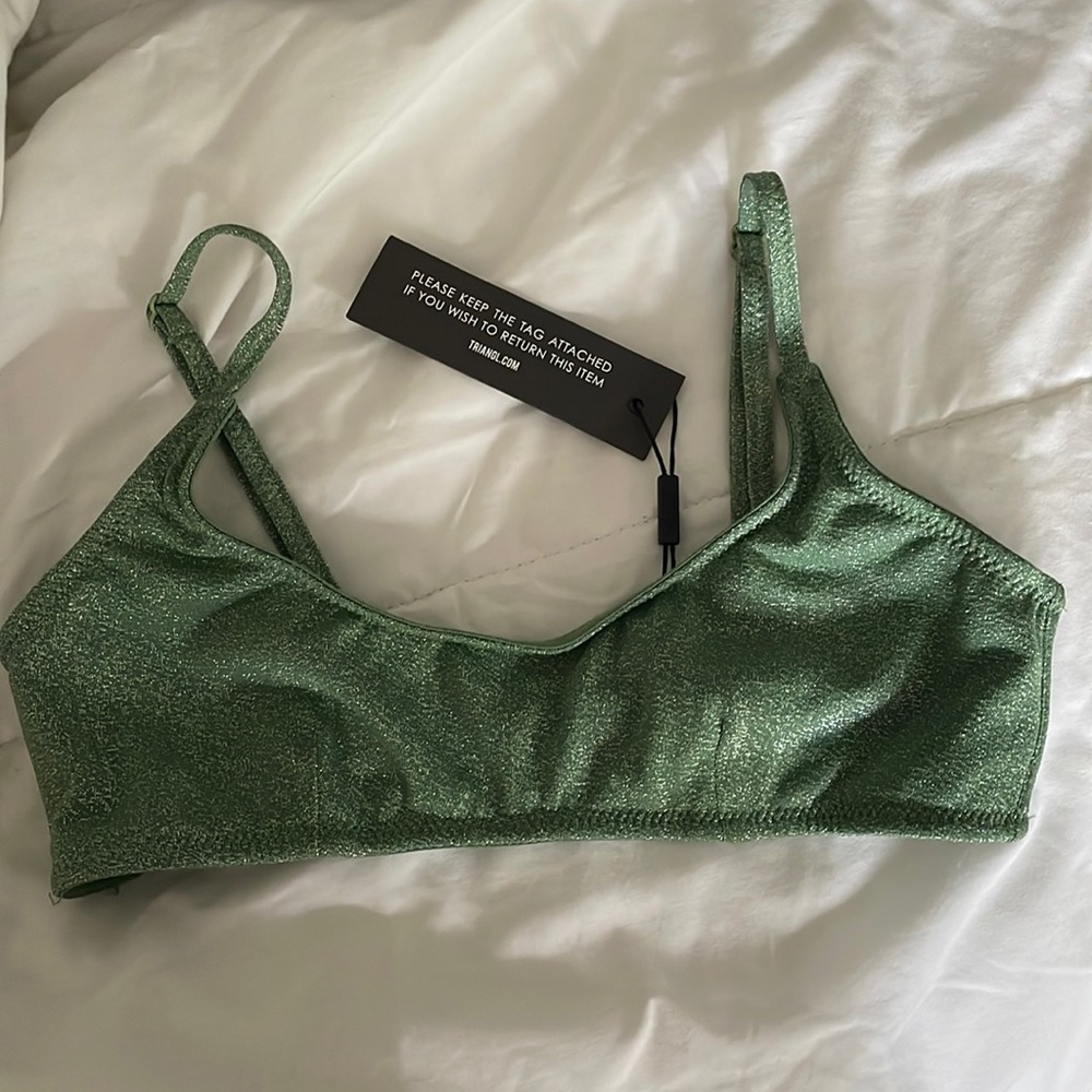 Mica green triangl swimwear top.  SIZE SMALL.  TOP ONLY. taking offers